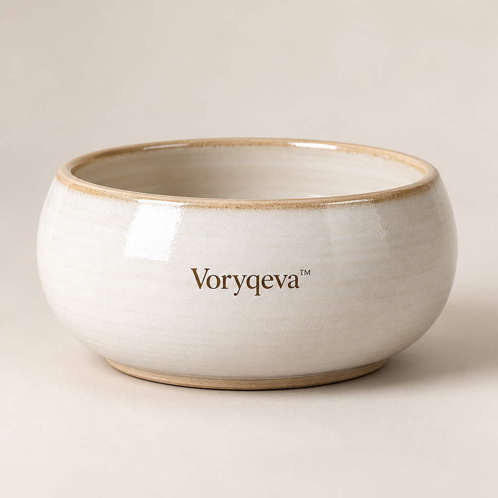 Voryqeva™ Round Ceramic Flower Arrangement Vessel image 01